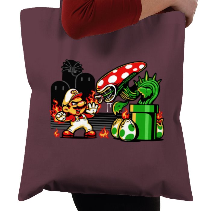 Super Mario Bro's & Alien - Mario Vs Alien Tote Bag