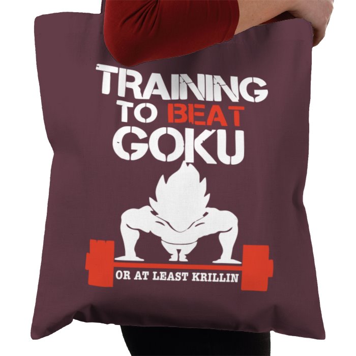Dragonball Z - Training To Beat Goku Tote Bag