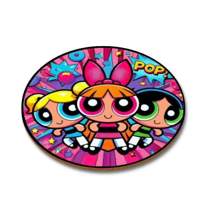 Power Puff Girls - Theme Round Coasters
