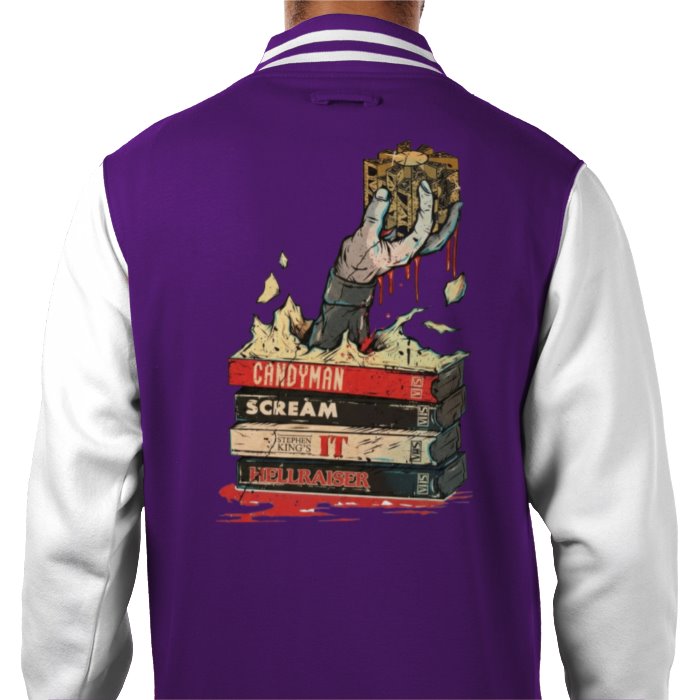 VHS Horror Tapes Hellraiser Theme Varsity Jacket