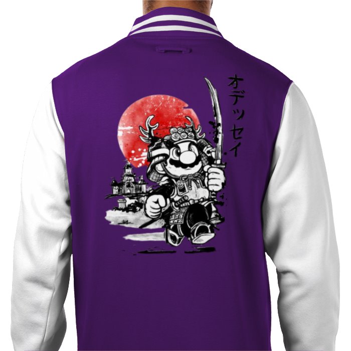 Super Mario Bro's - Samurai Mario Theme Varsity Jacket