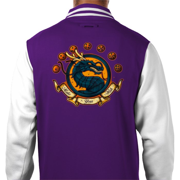 Dragon Ball Z & Mortal Kombat - Make Your Wish Varsity Jacket