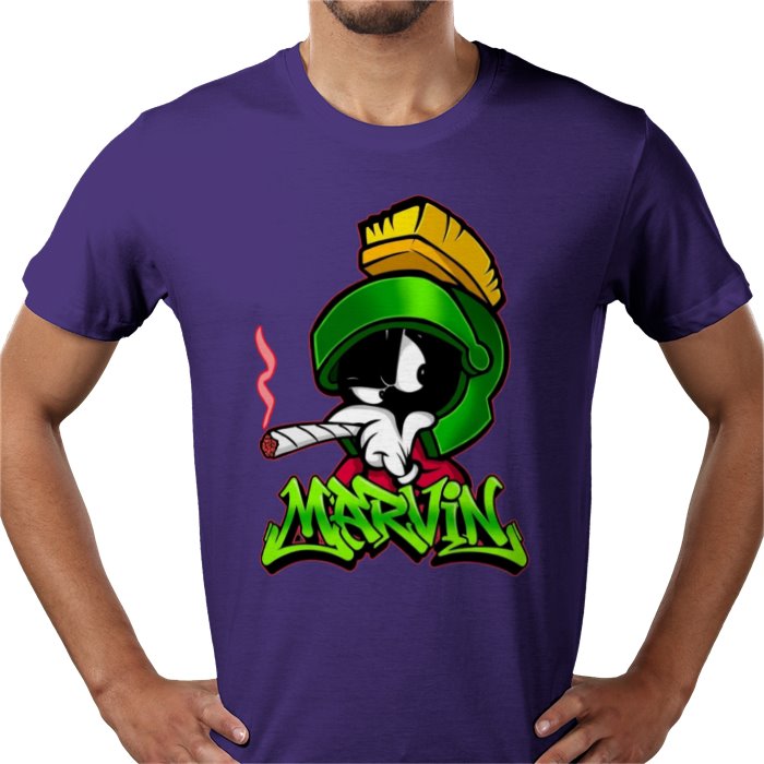 Marvin The Martian x Cannabis Parody T-Shirt