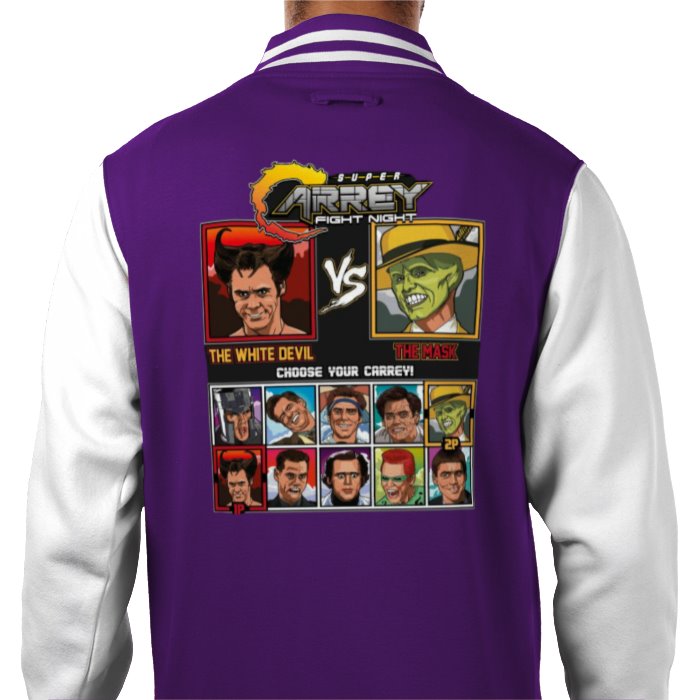 Jim Carrey & Fight Night & Street Fighter - Super Carrey Fight Night Varsity Jacket