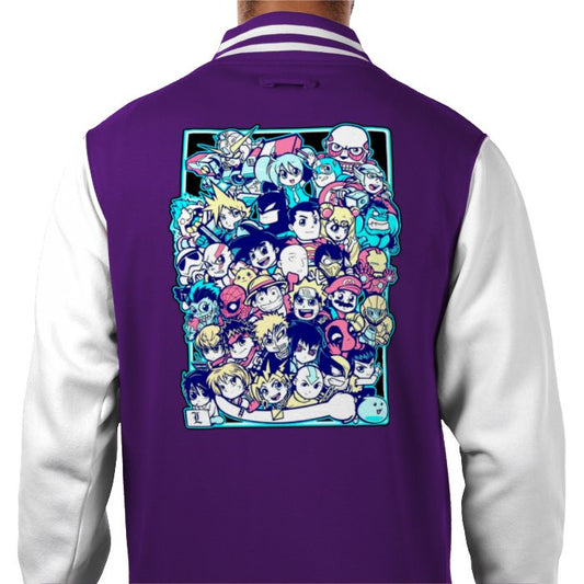 Anime - Collage 2 Varsity Jacket