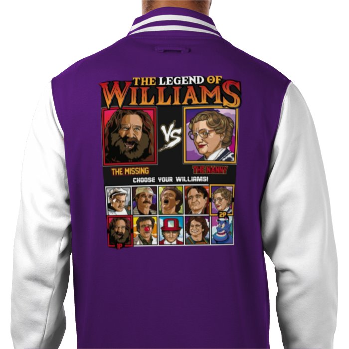 Robin Williams & The Legend Of Zelda -The Legend Of Williams Varsity Jacket