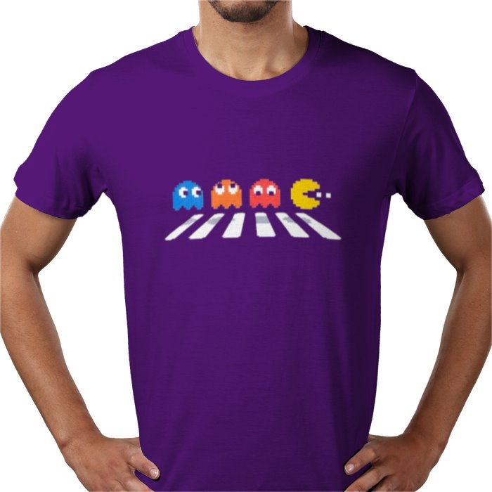 Pacman & The Beatles - Abby Road T-shirt