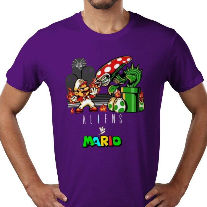 Super Mario x Aliens - Aliens Vs Mario T-shirt