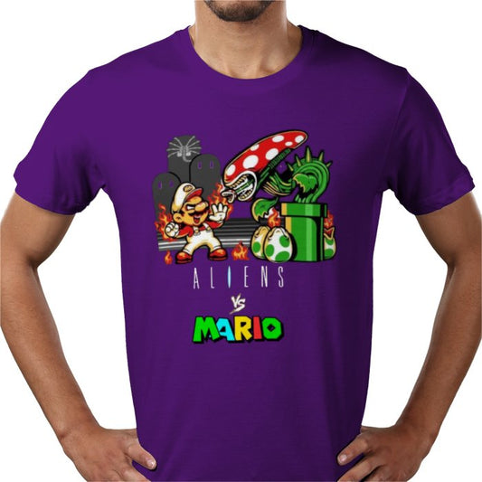 Super Mario x Aliens - Aliens Vs Mario T-shirt