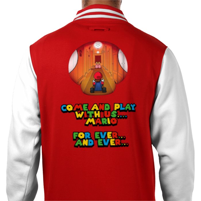 Super Mario x The Shinning - Come Play With Us Varsity Jacket