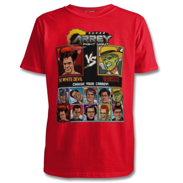 Jim Carrey & Fight Night & Street Fighter - Super Carrey Fight Night T-shirt