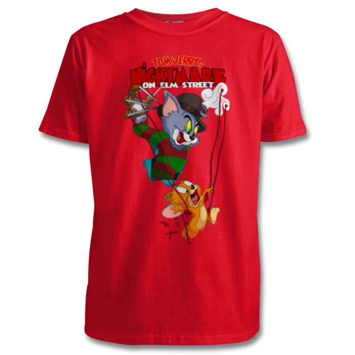 Tom And Jerry & A Nightmare On Elm Street - Freddy & Jerry T-shirt