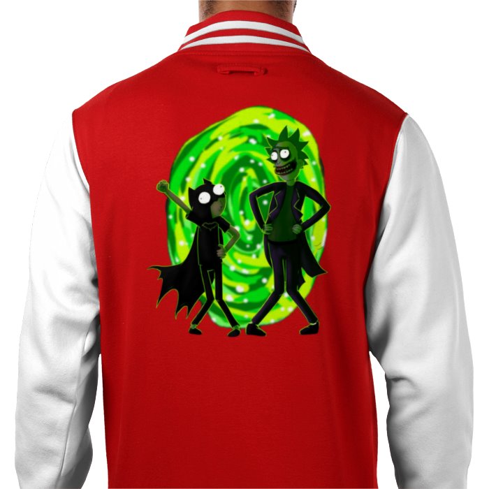 Rick & Morty & Batman - Portal Pose Varsity Jacket