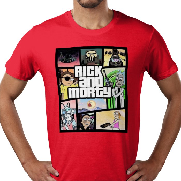 Rick & Morty & Grand Theft Auto - Grand Theft Auto Style T-shirt