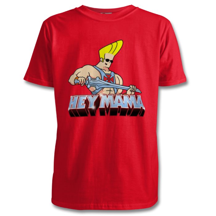 Johnny Bravo & He-Man - Hey Mama T-shirt