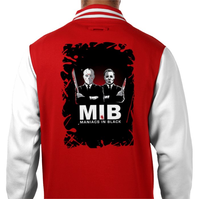 Men In Black & Friday 13th & Halloween - Maniacs In Black Varsity Jacket