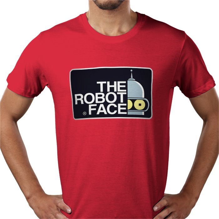 Futurama x The North Face Parody - The Robot Face T-Shirt