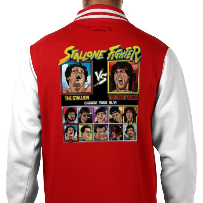 Sylvester Stallone & Street Fighter - Stallone Fighter Varsity Jacket