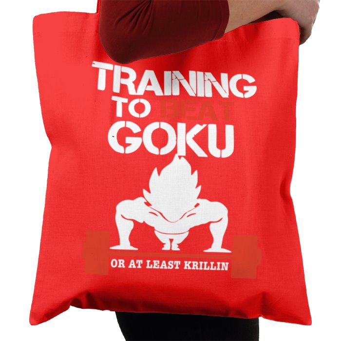 Dragonball Z - Training To Beat Goku Tote Bag