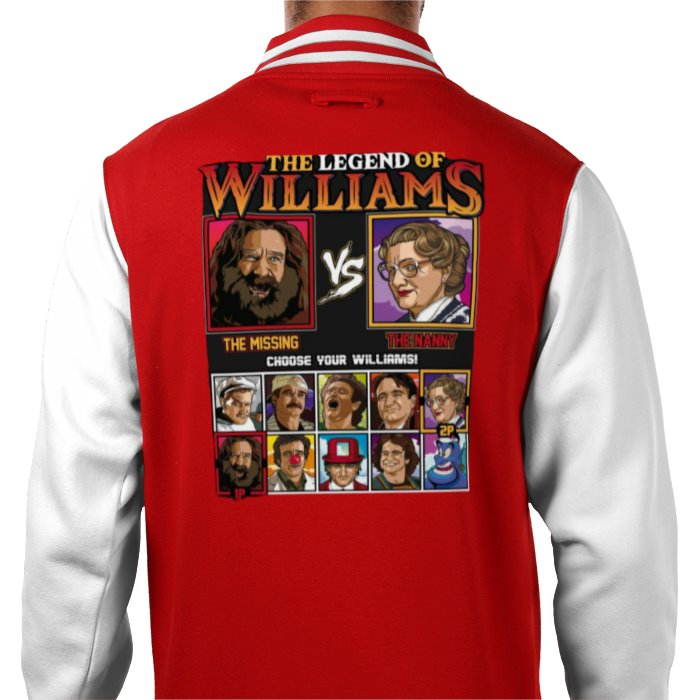 Robin Williams & The Legend Of Zelda -The Legend Of Williams Varsity Jacket