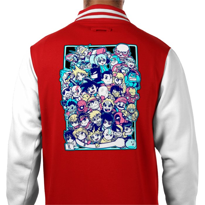 Anime - Collage 2 Varsity Jacket