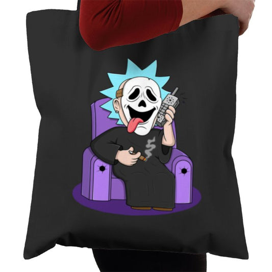 Rick & Morty & Scream - Ghostface Rick Whassup Tote Bag