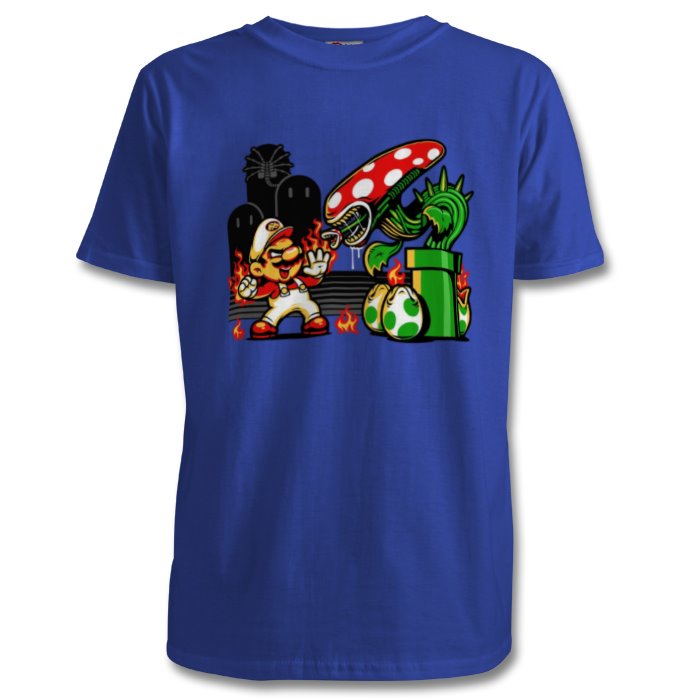 Super Mario Bro's & Alien - Mario Vs Alien T-shirt