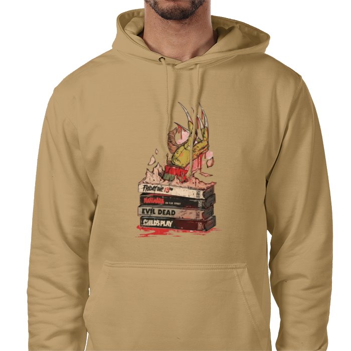 VHS Horror Tapes - Freddy Edition Pocket Hoodie