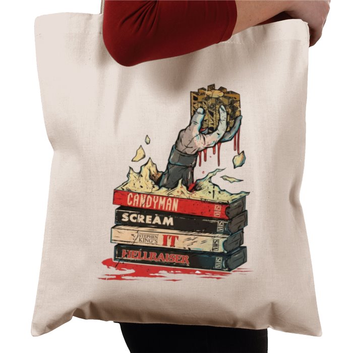 VHS Horror Tapes Hellraiser Theme Tote Bag