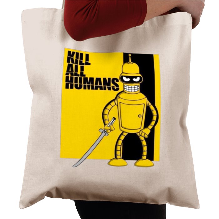 Futurama x Kill Bill - Kill All Humans Theme Tote Bag