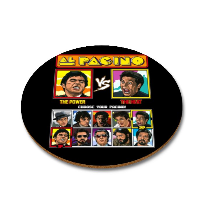 Al Pacino - Scarface Vs Heat Round Coasters