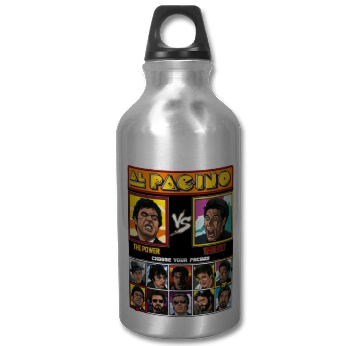 Al Pacino & Pac Man & Street Fighter - Al Pac-ino Fighter Water Bottle