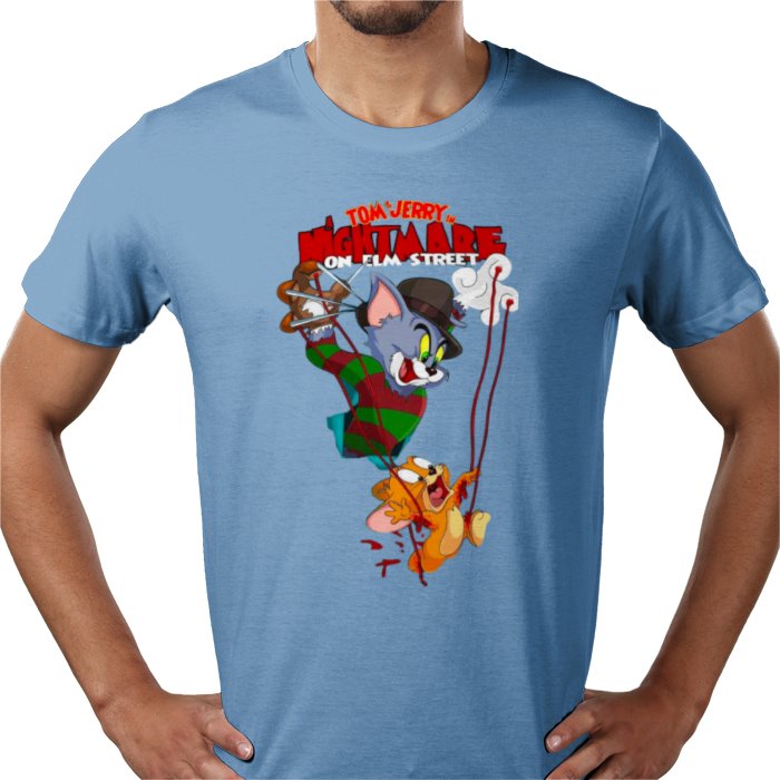 Tom And Jerry & A Nightmare On Elm Street - Freddy & Jerry T-shirt