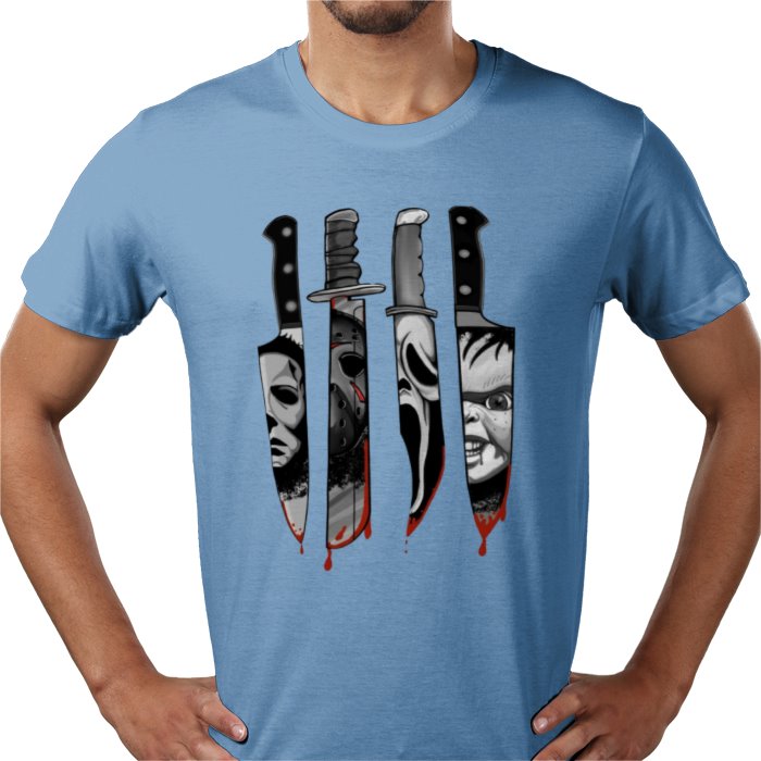 Horror Knifes Theme T Shirt