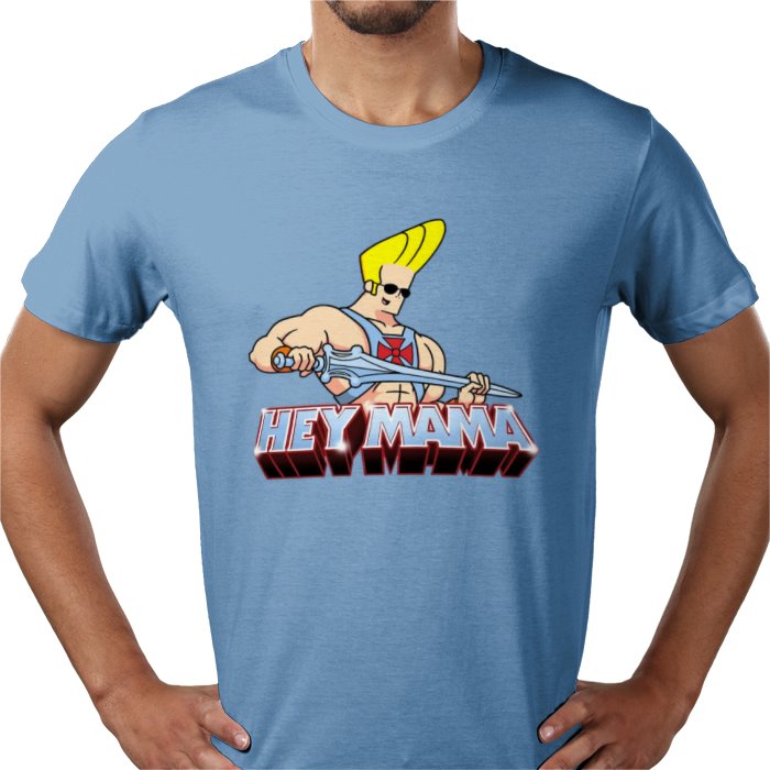 Johnny Bravo & He-Man - Hey Mama T-shirt