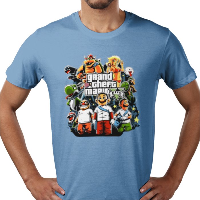 Grand Theft Auto & Super Mario Bro's - Grand Theft Mario T-shirt