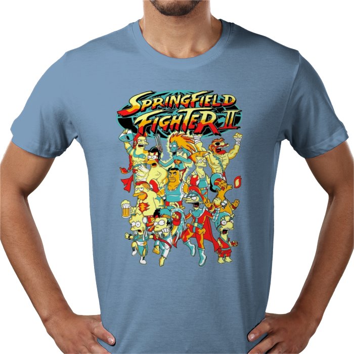The Simpsons x Street Fighter 2 Parody T-Shirt