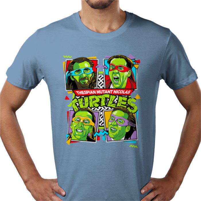 Nicolas Cage x Teenage Mutant Ninja Turtles — Thespian Mutant Nicholas Turtles T-Shirt