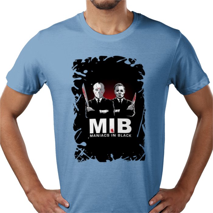 Men In Black & Friday 13th & Halloween - Maniacs In Black T-shirt