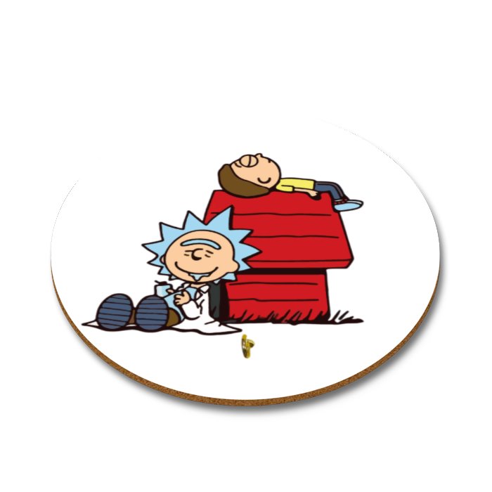Rick & Morty x Snoopy - Snoopy Rick Round Coasters