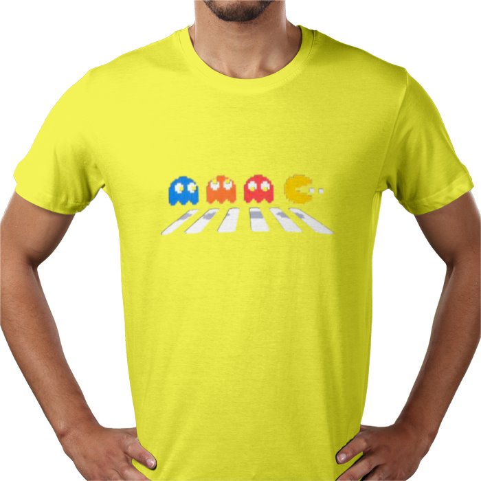 Pacman & The Beatles - Abby Road T-shirt