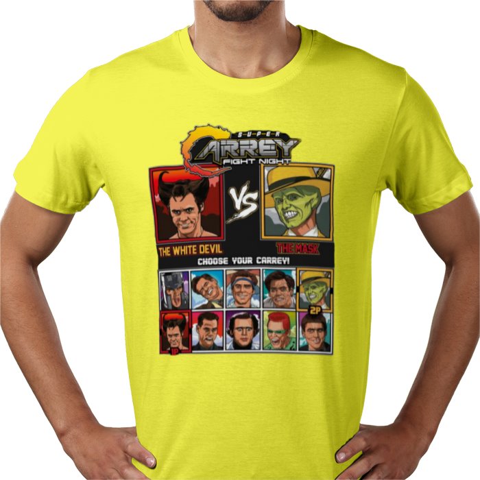 Jim Carrey & Fight Night & Street Fighter - Super Carrey Fight Night T-shirt