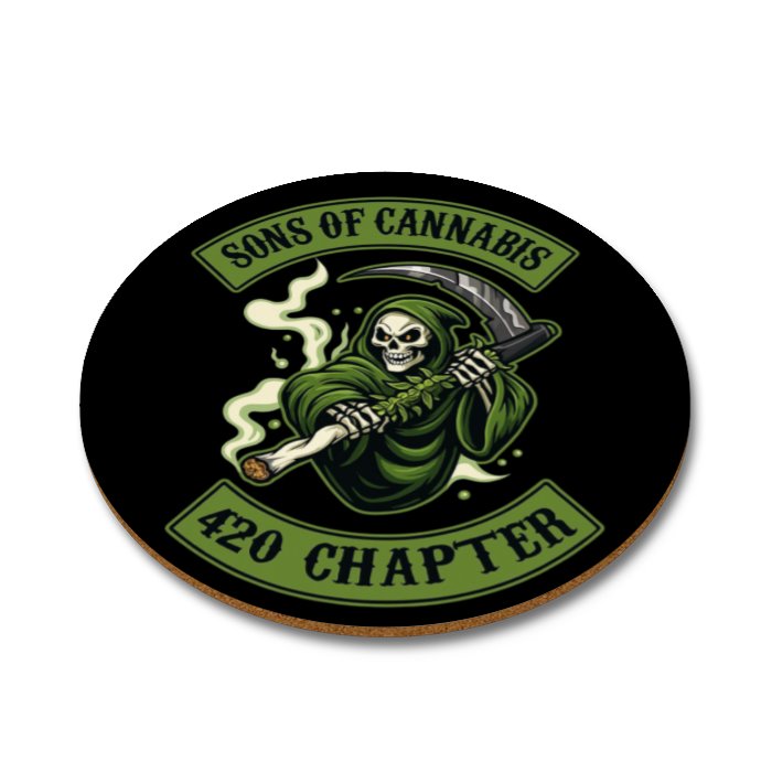 Sons Of Anarchy x Cannabis - Sons Of Cannabis Round Coasters
