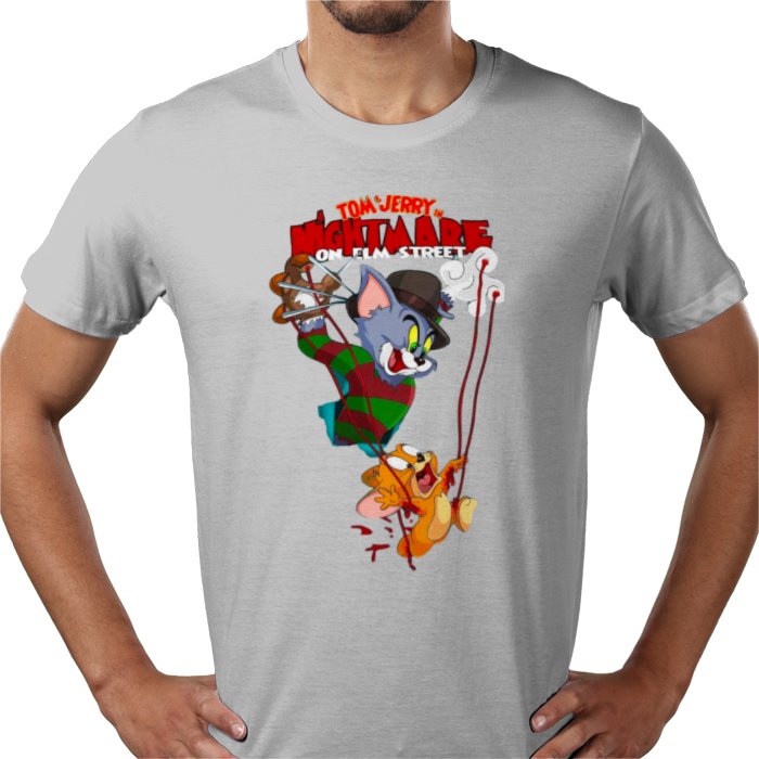 Tom And Jerry & A Nightmare On Elm Street - Freddy & Jerry T-shirt