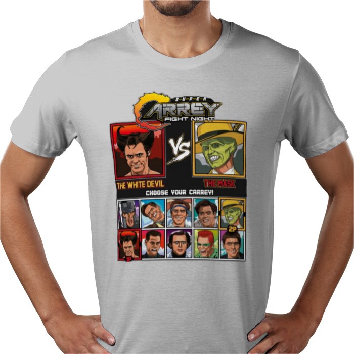 Jim Carrey & Fight Night & Street Fighter - Super Carrey Fight Night T-shirt