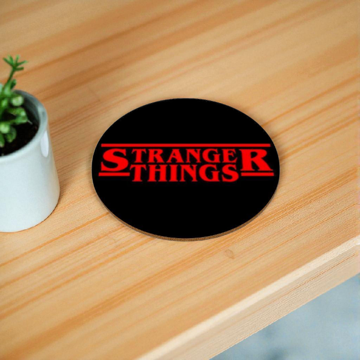 Stranger Things Logo Round Coasters