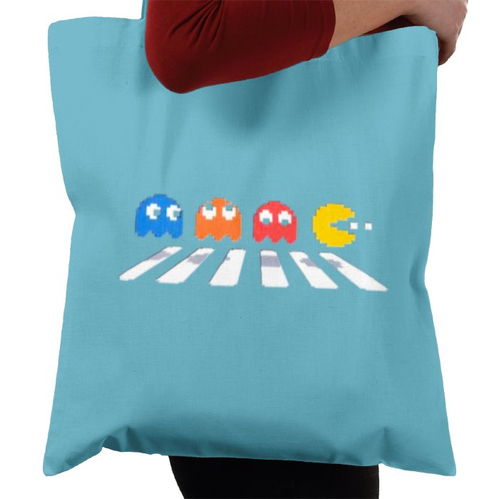 Pacman & The Beatles - Abby Road Tote Bag