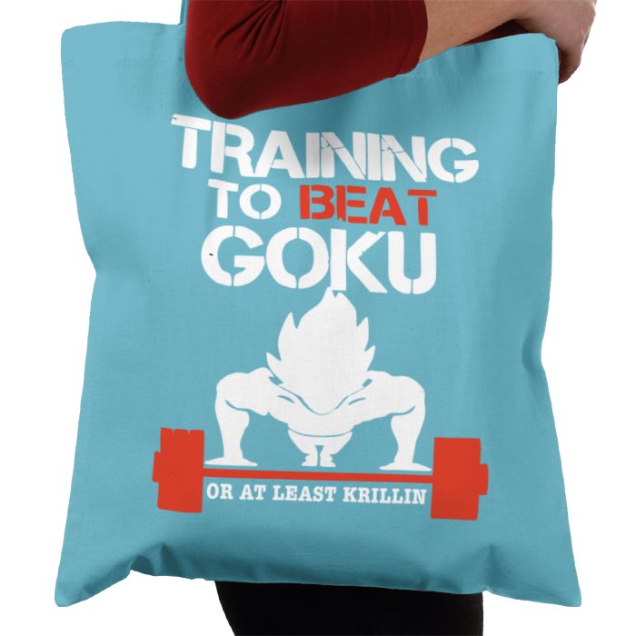 Dragonball Z - Training To Beat Goku Tote Bag