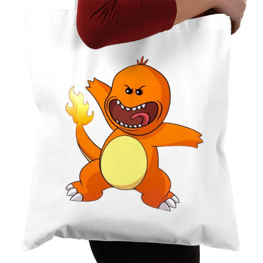 Rick & Morty & Pokémon - Meeseeks x Charmander Tote Bag