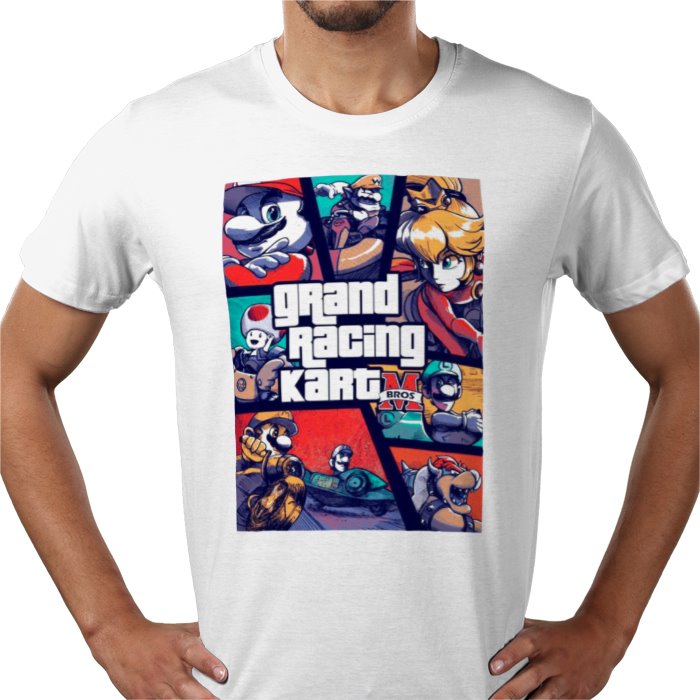 Mario Kart & Grand Theft Auto - Grand Racing Kart T-Shirt